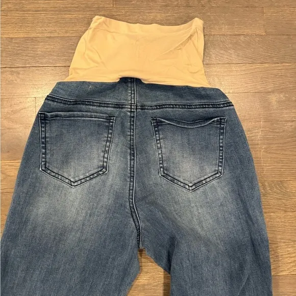 Indigo blue Women's Flared Maternity Blue Jeans size medium