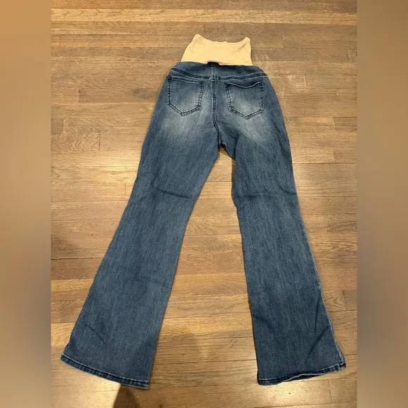 Indigo blue Women's Flared Maternity Blue Jeans size medium