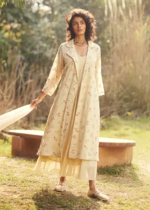 Ivory maxi jacket and dress set