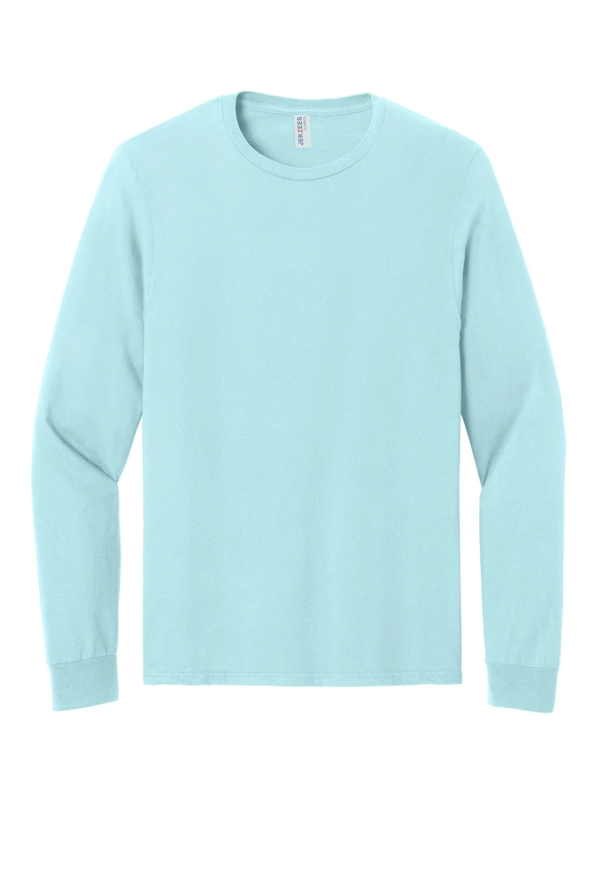 Jerzees Classics Unisex Cotton Long Sleeve T-Shirt 363L Breezy Blue