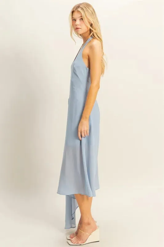Joni Midi Dress - Dusty Blue