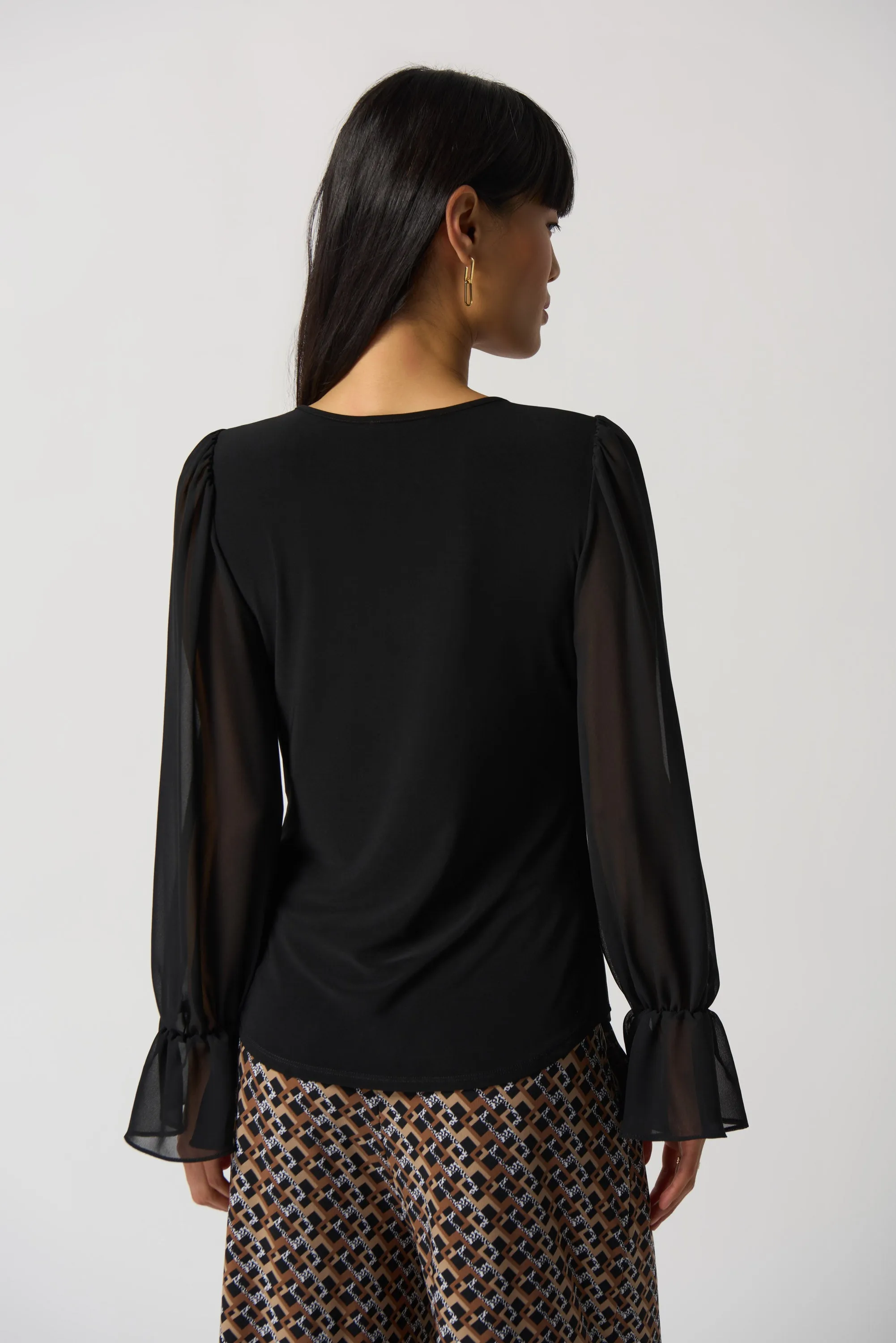 Joseph Ribkoff Ruffle Sleeve Top Jr233111