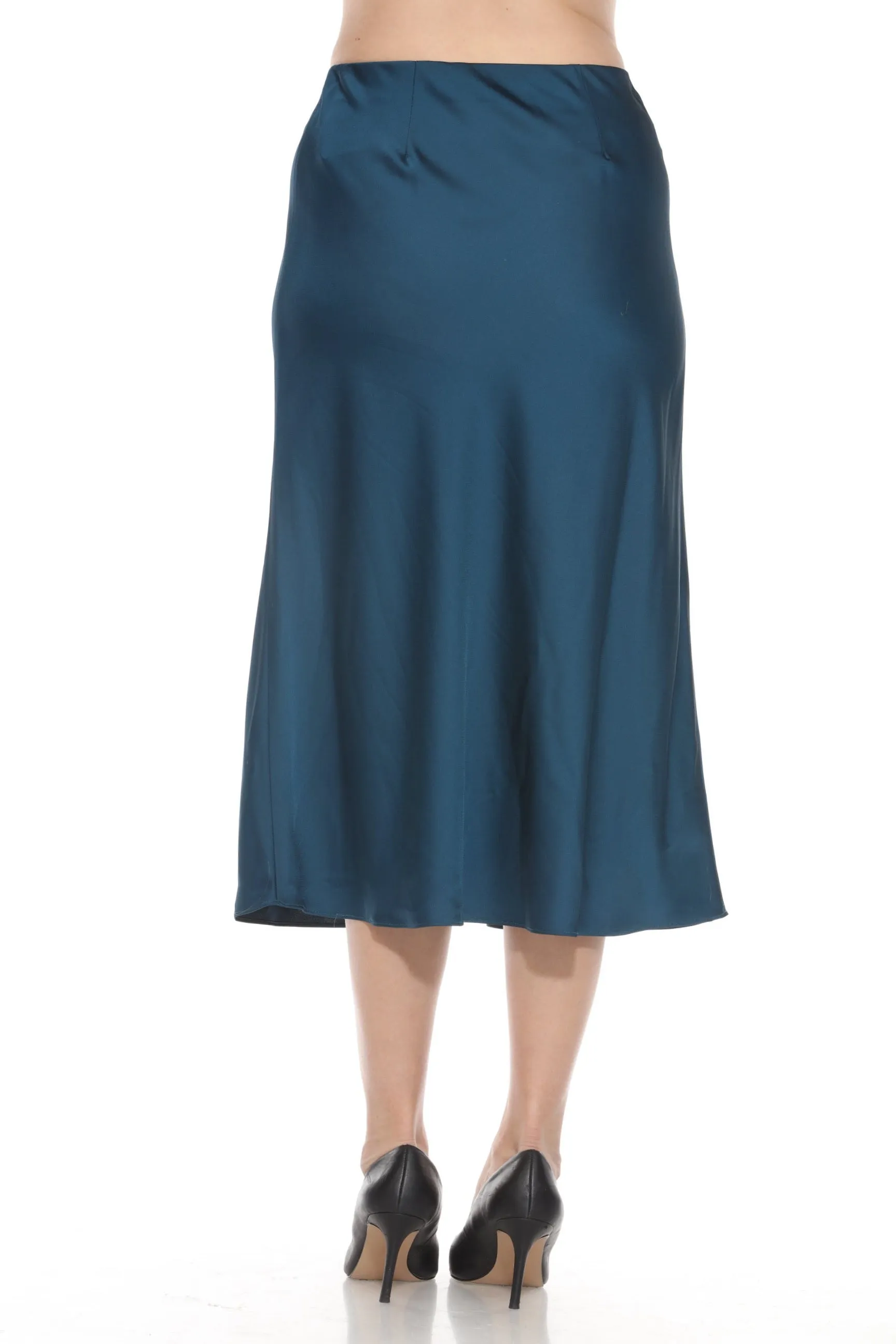 Joseph Ribkoff Twilight Satin A-Line Midi Skirt 244167