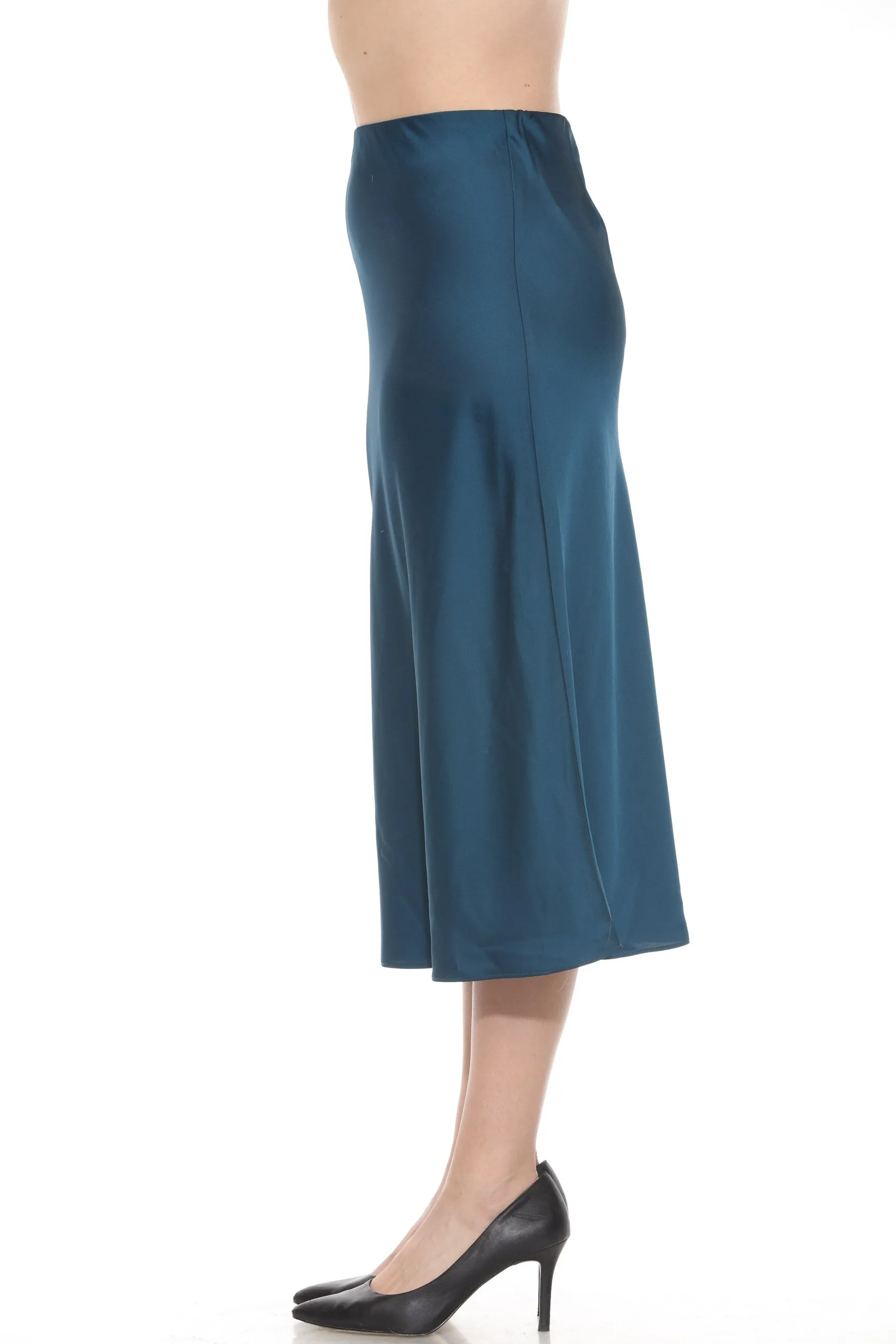 Joseph Ribkoff Twilight Satin A-Line Midi Skirt 244167
