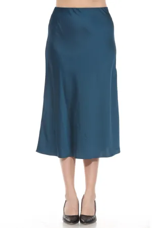 Joseph Ribkoff Twilight Satin A-Line Midi Skirt 244167