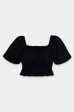 Joseva Top in Plain Black
