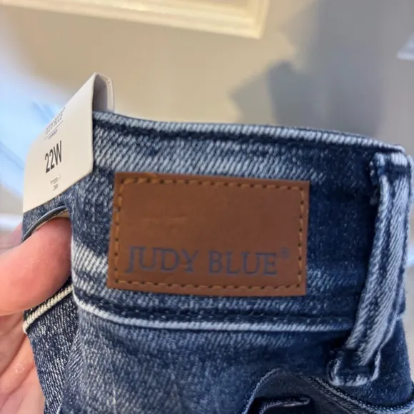 Judy Blue Boyfriend Jeans Distressed Blue