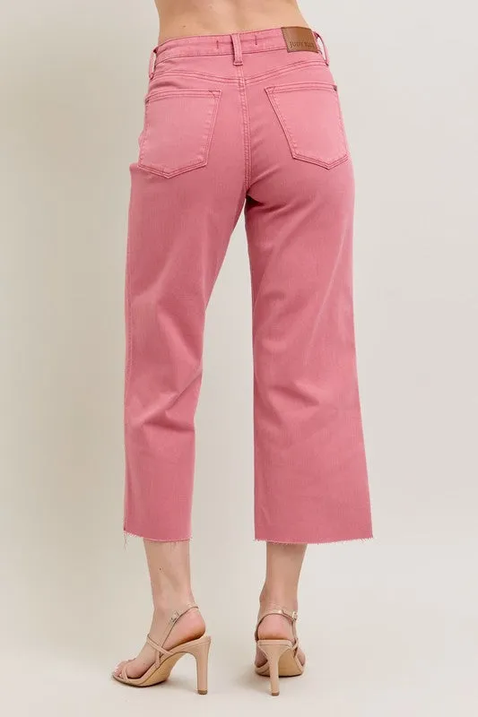Judy Blue High Waisted Rose Cropped Jeans