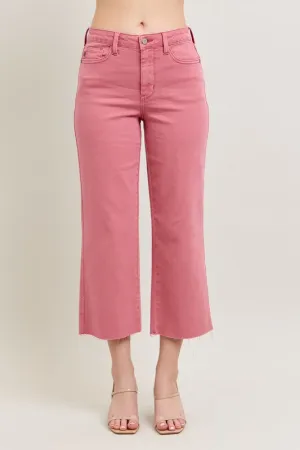 Judy Blue High Waisted Rose Cropped Jeans