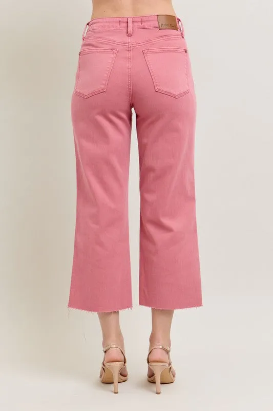 Judy Blue High Waisted Rose Cropped Jeans