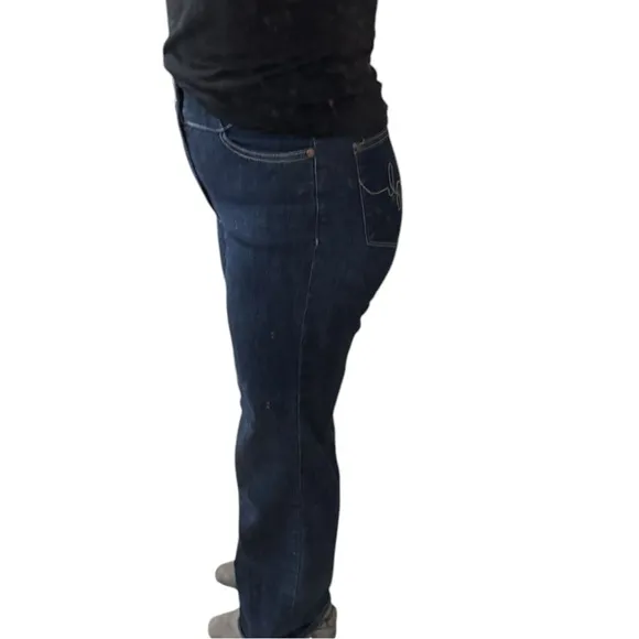 Judy Blue Tummy Control High Waisted Women's Dark Blue Flare Jeans-