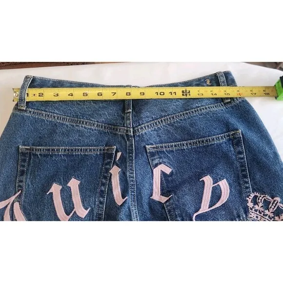 Juicy Couture Bootcut Pull-on Embroidere Jeans Womens 32x29 Indie Sleaze Y2K 90s