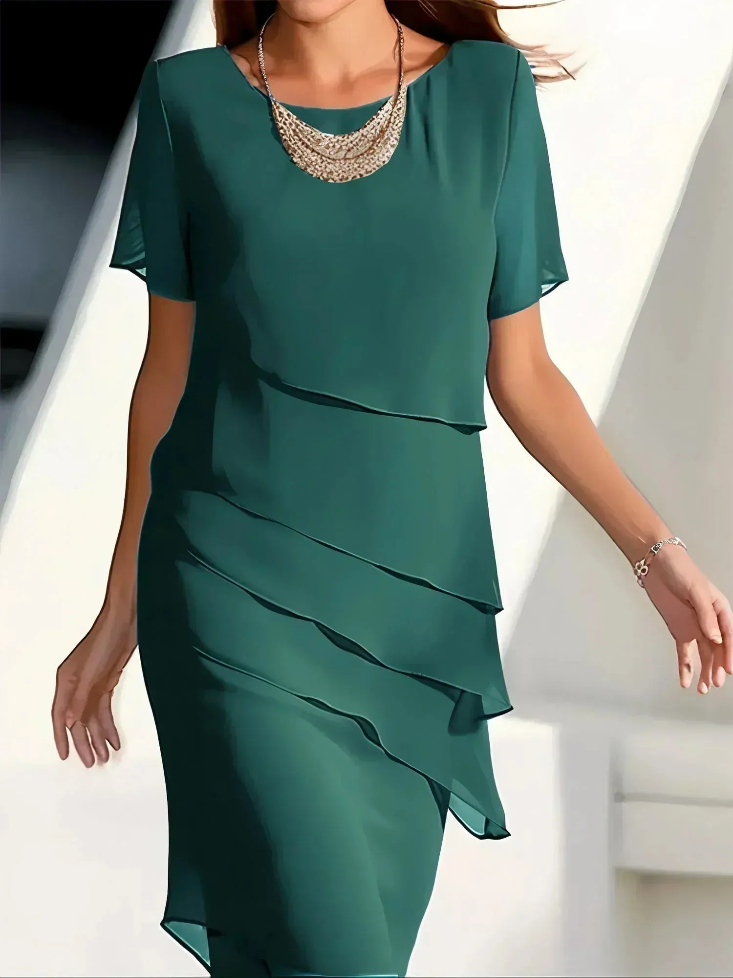 Juna™ | Chiffon Midi Dress