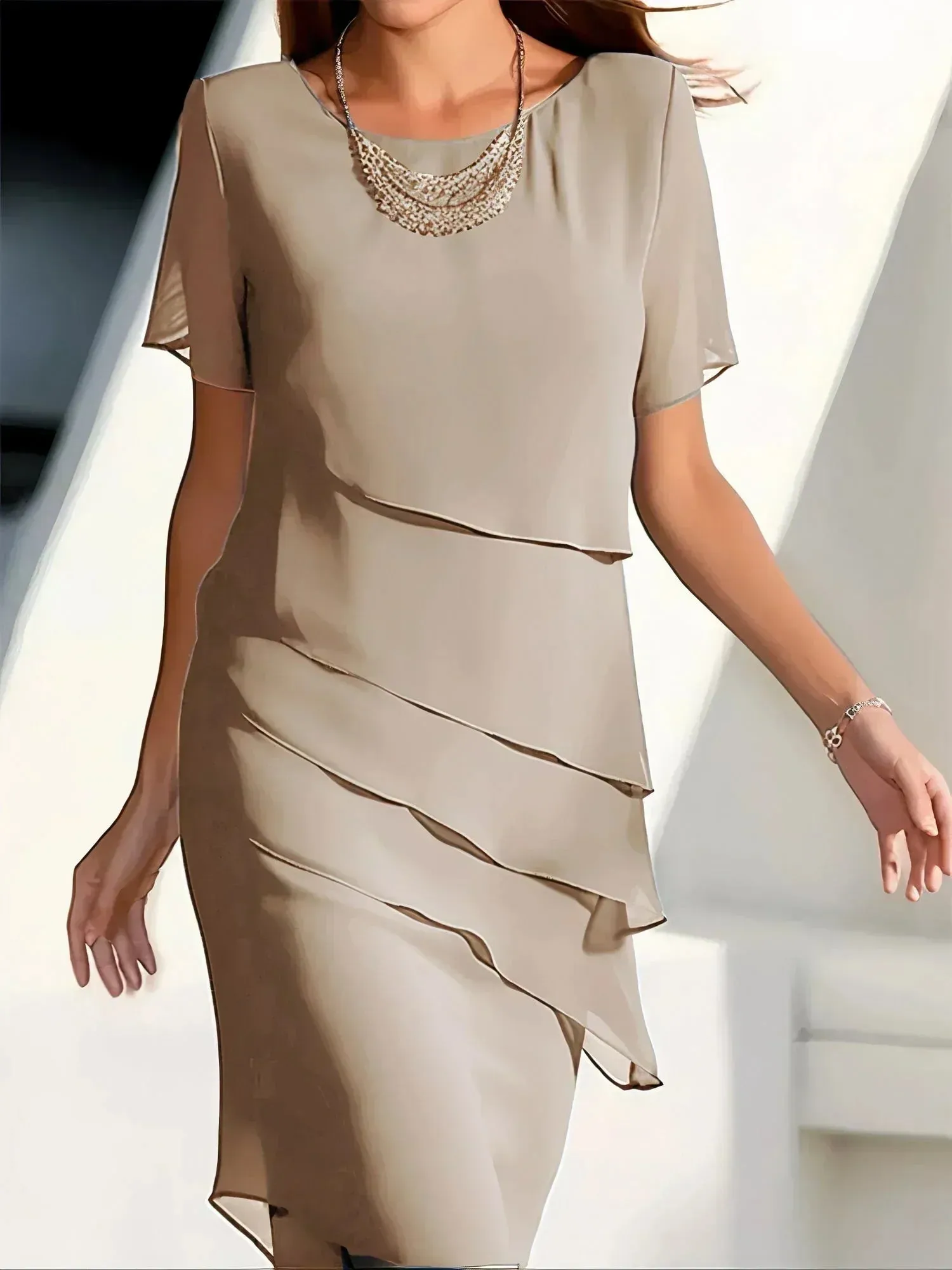 Juna™ | Chiffon Midi Dress
