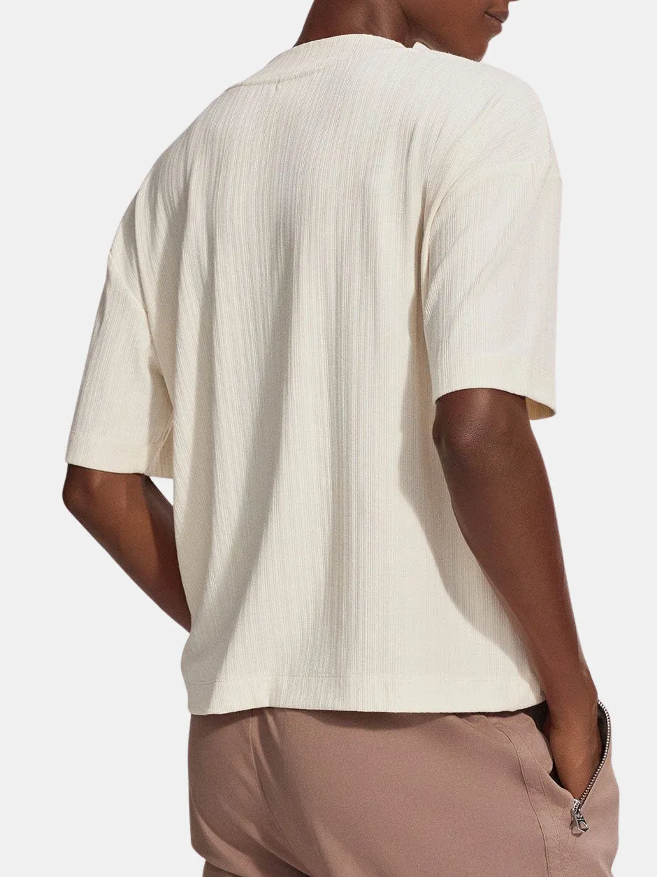 Kasey Mock Placket Rib Tee