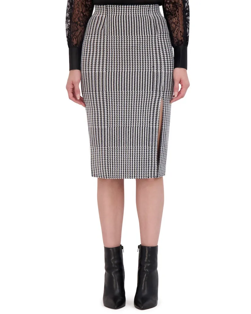 Knit Pencil Skirt with Front Vent