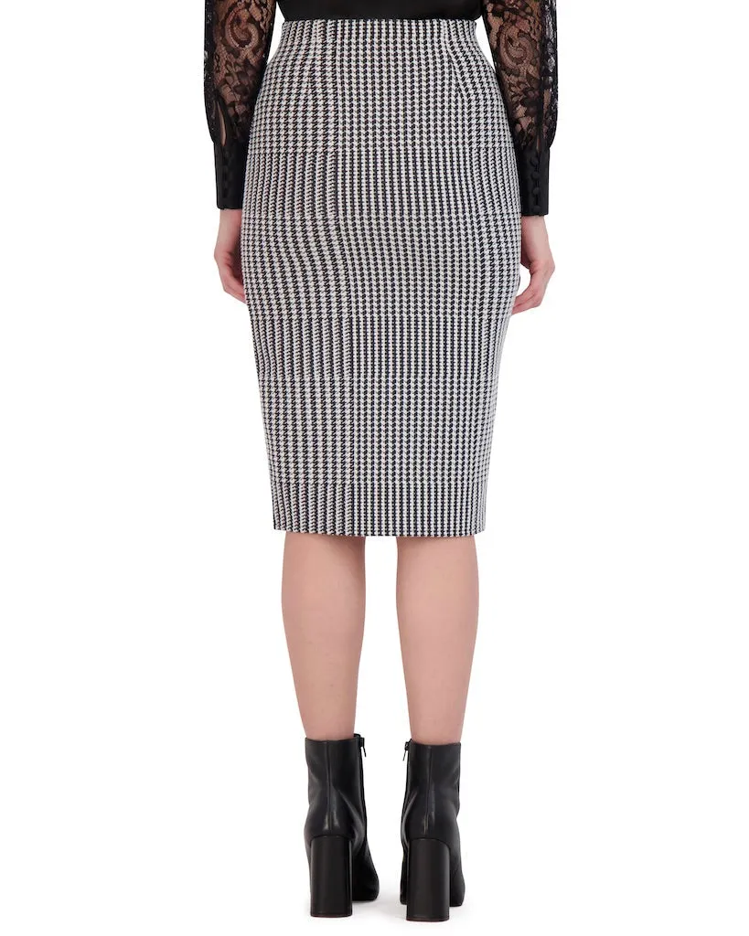 Knit Pencil Skirt with Front Vent