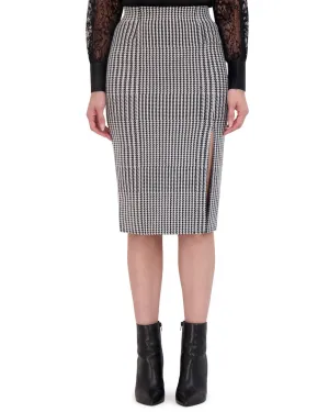 Knit Pencil Skirt with Front Vent
