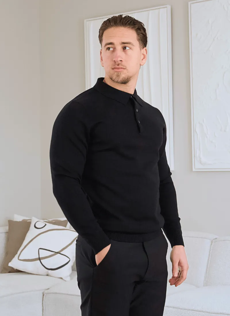 Knit Polo Sweater