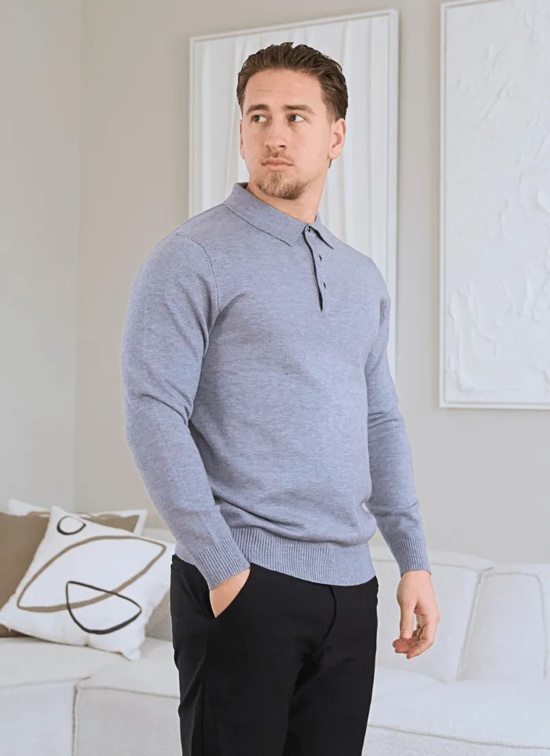 Knit Polo Sweater
