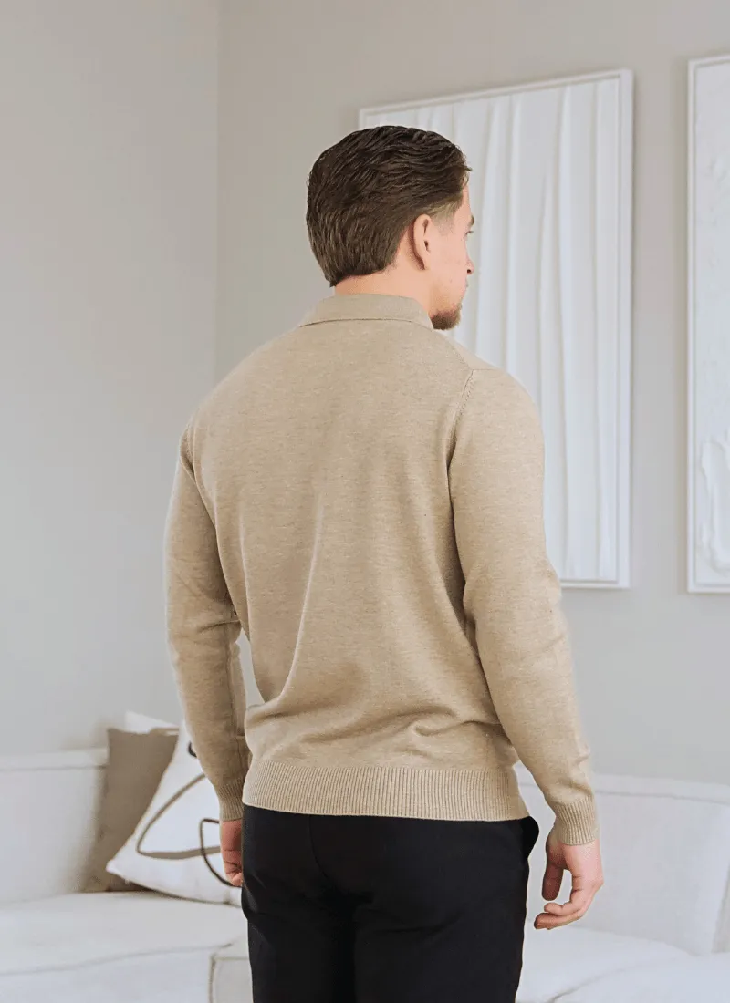Knit Polo Sweater