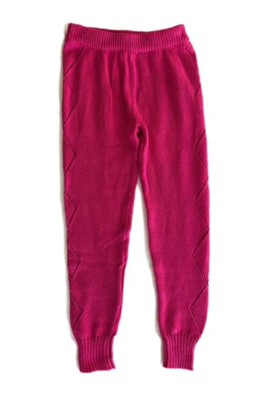 Knitted Leggings - Electric Pink