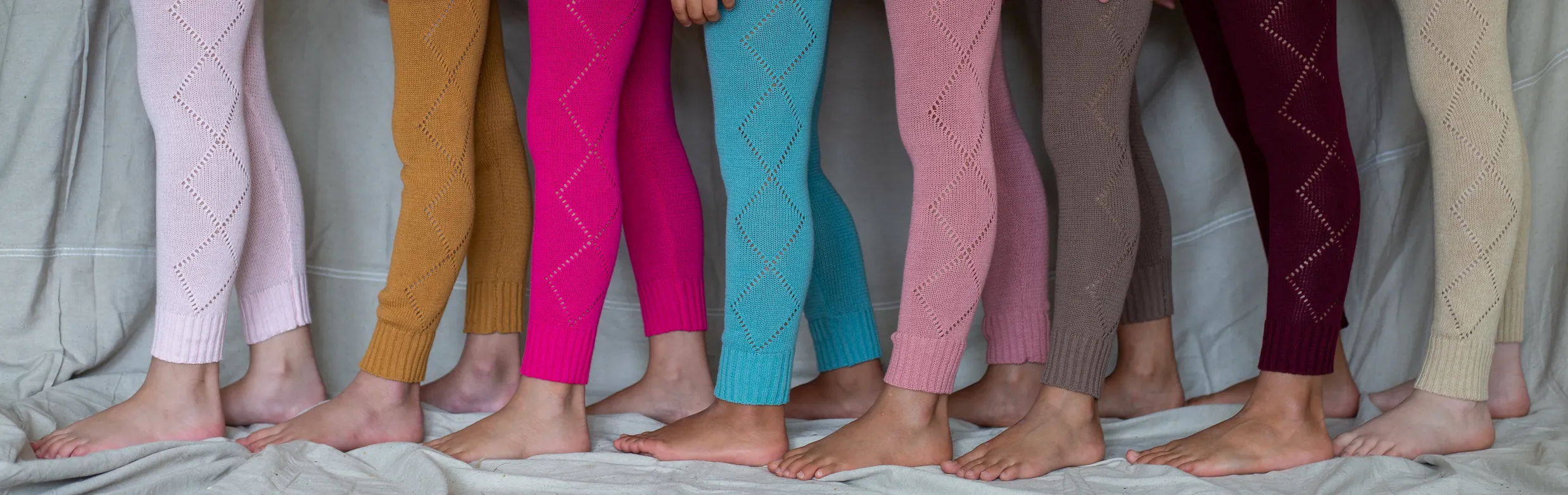 Knitted Leggings - Electric Pink