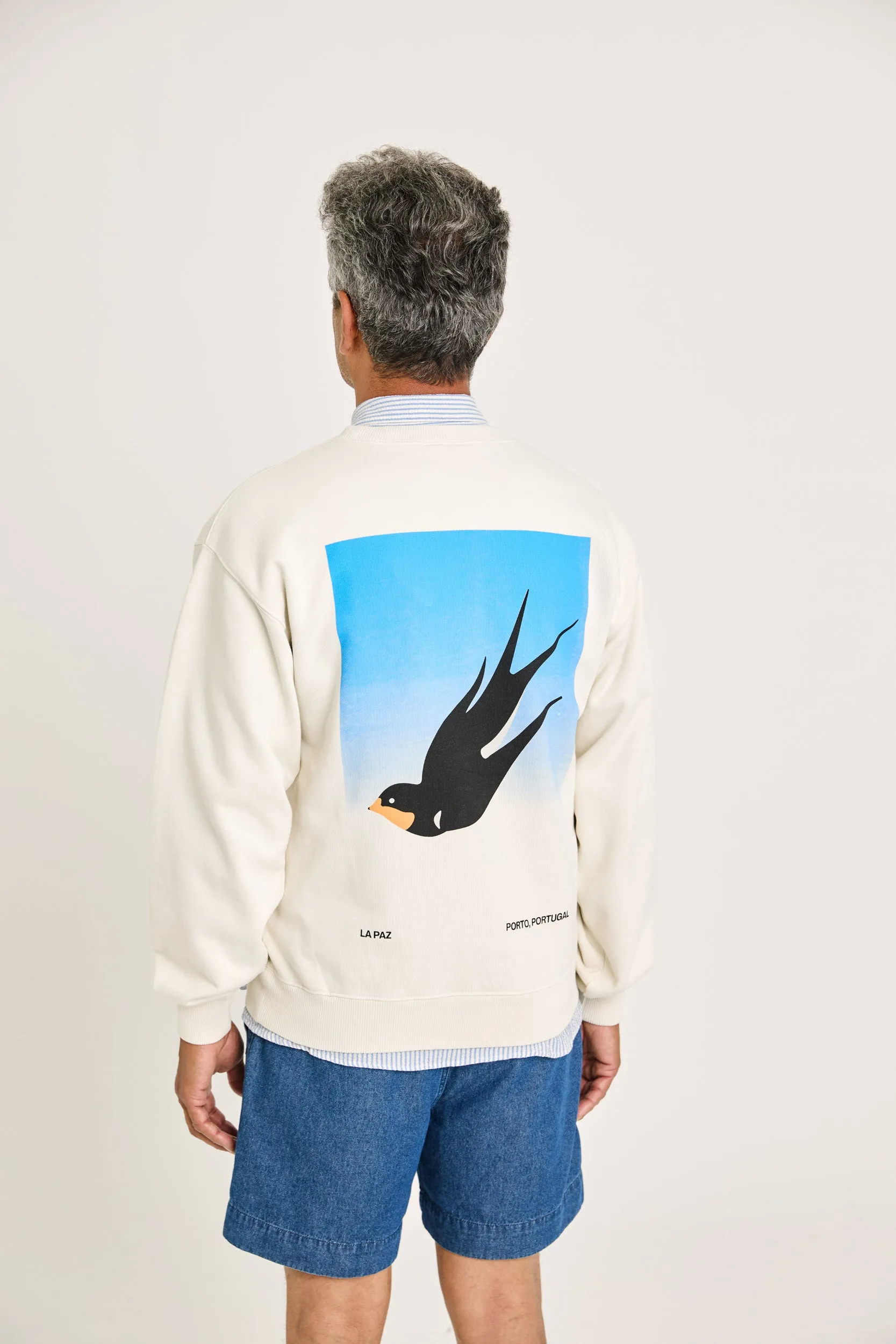 La Paz - Xavier Classic Print Sweat - Swallow Postcard