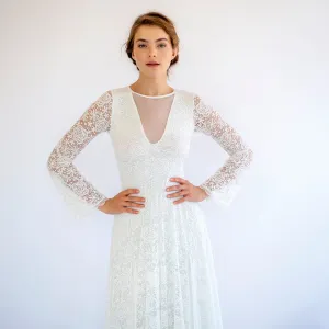 Lace and Chiffon Mesh Dress #1487