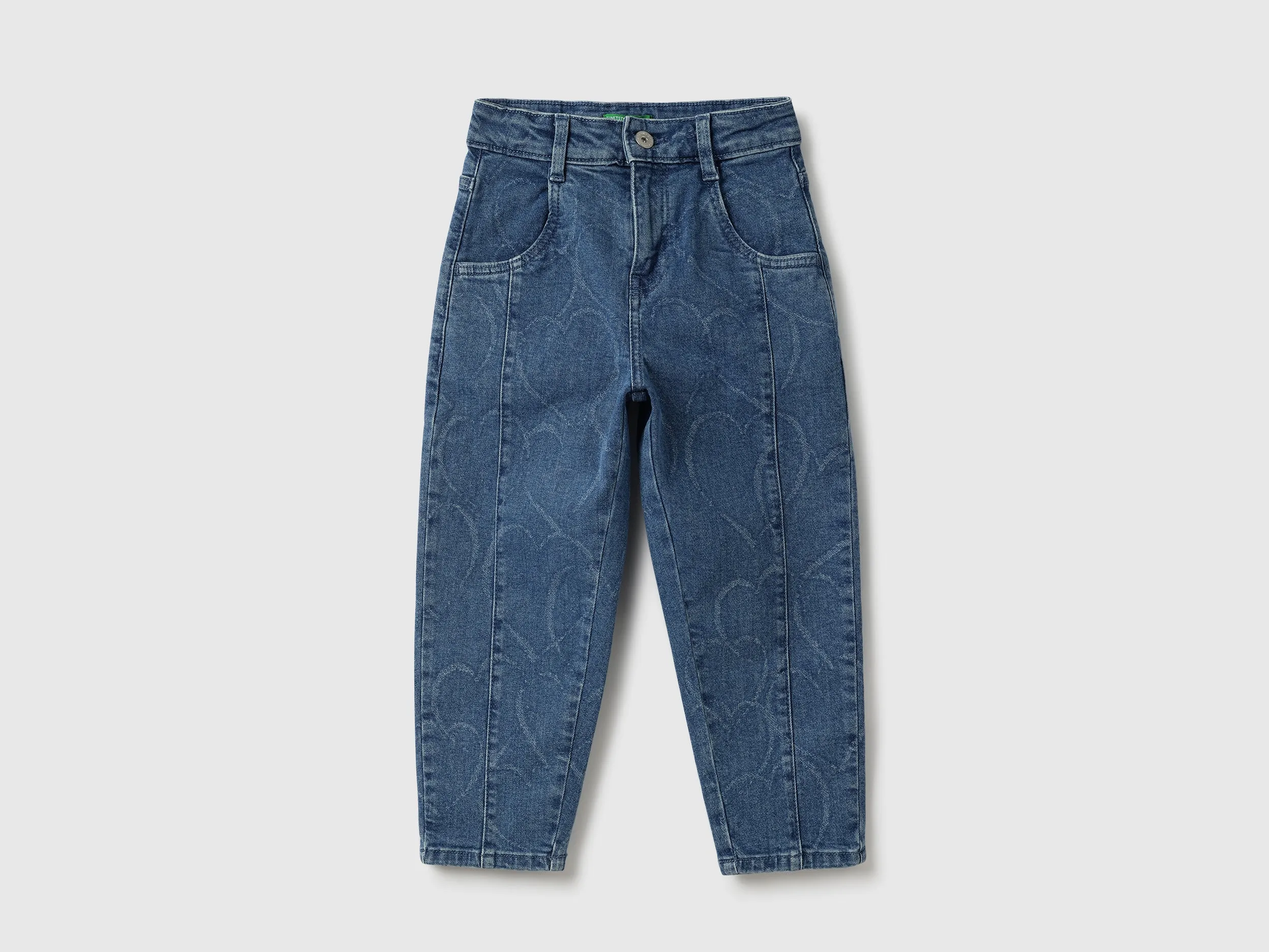 Laser Heart Technique Slouchy Fit Jeans