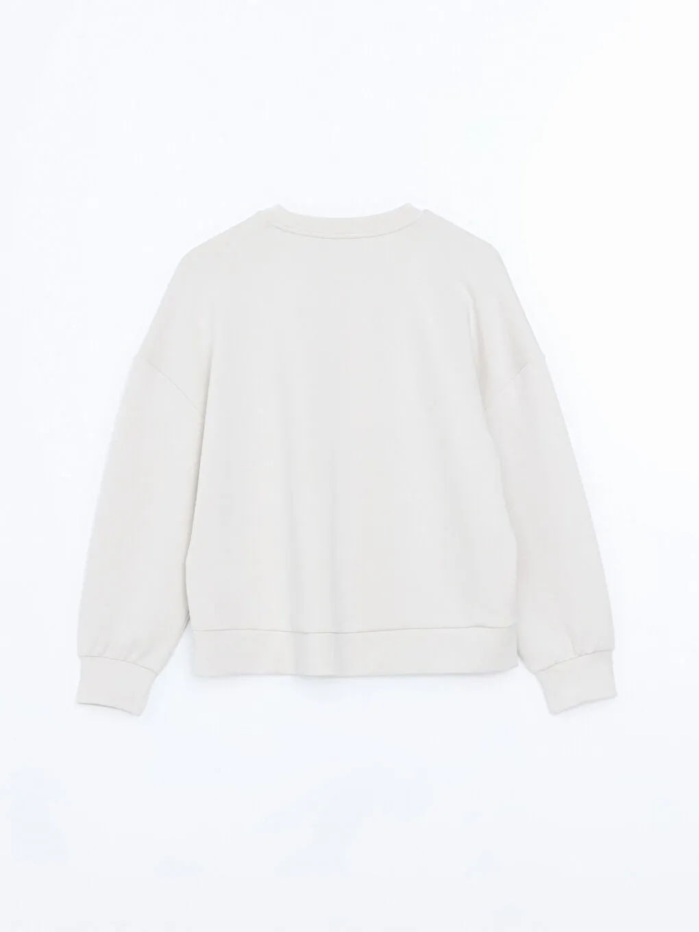 LCW Vision Anthracite Crew Neck Oversize Women Sweatshirt