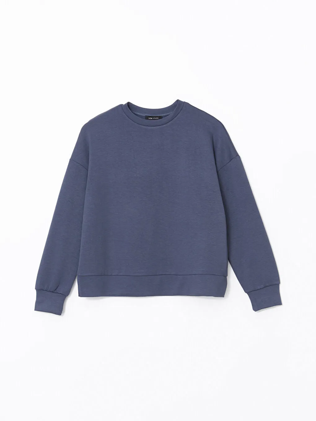 LCW Vision Anthracite Crew Neck Oversize Women Sweatshirt