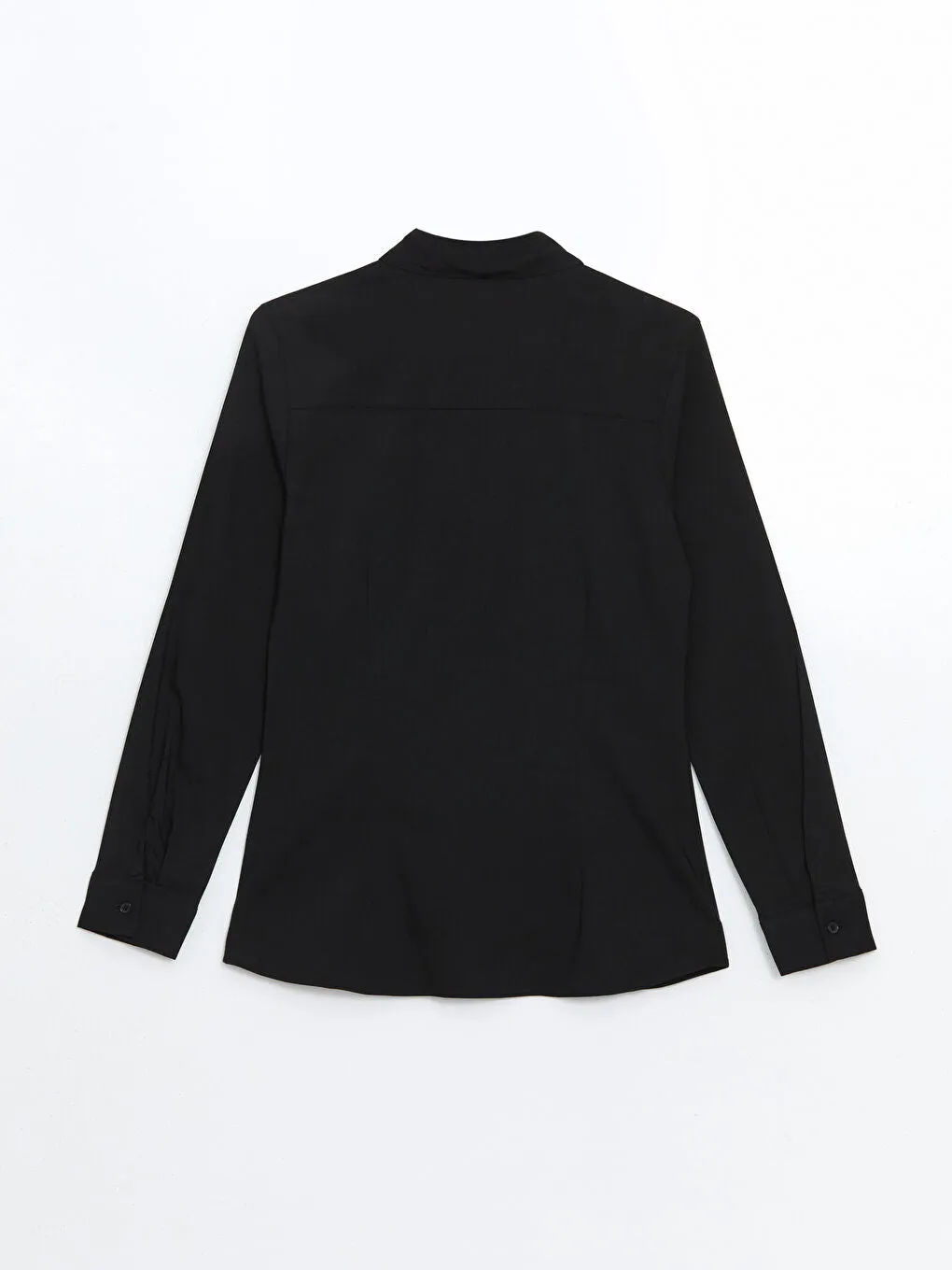 LCWAIKIKI Classic Black Long Sleeve Poplin Women Shirt
