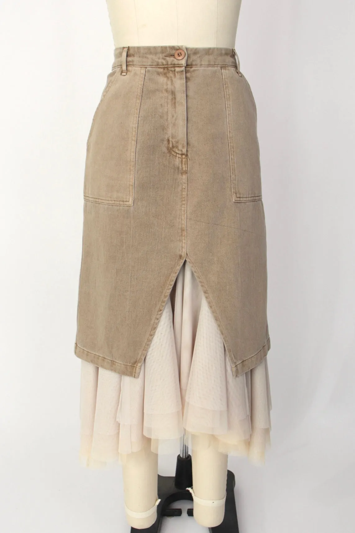 Le Superbe Twill & Tulle Skirt
