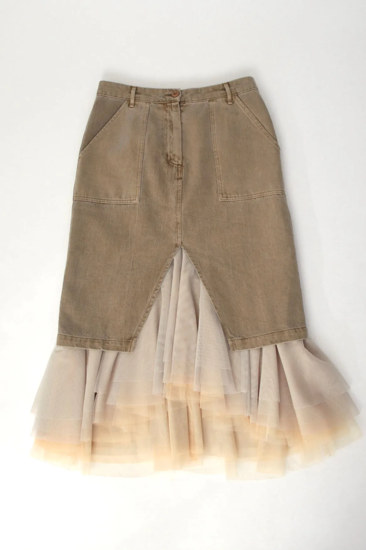 Le Superbe Twill & Tulle Skirt