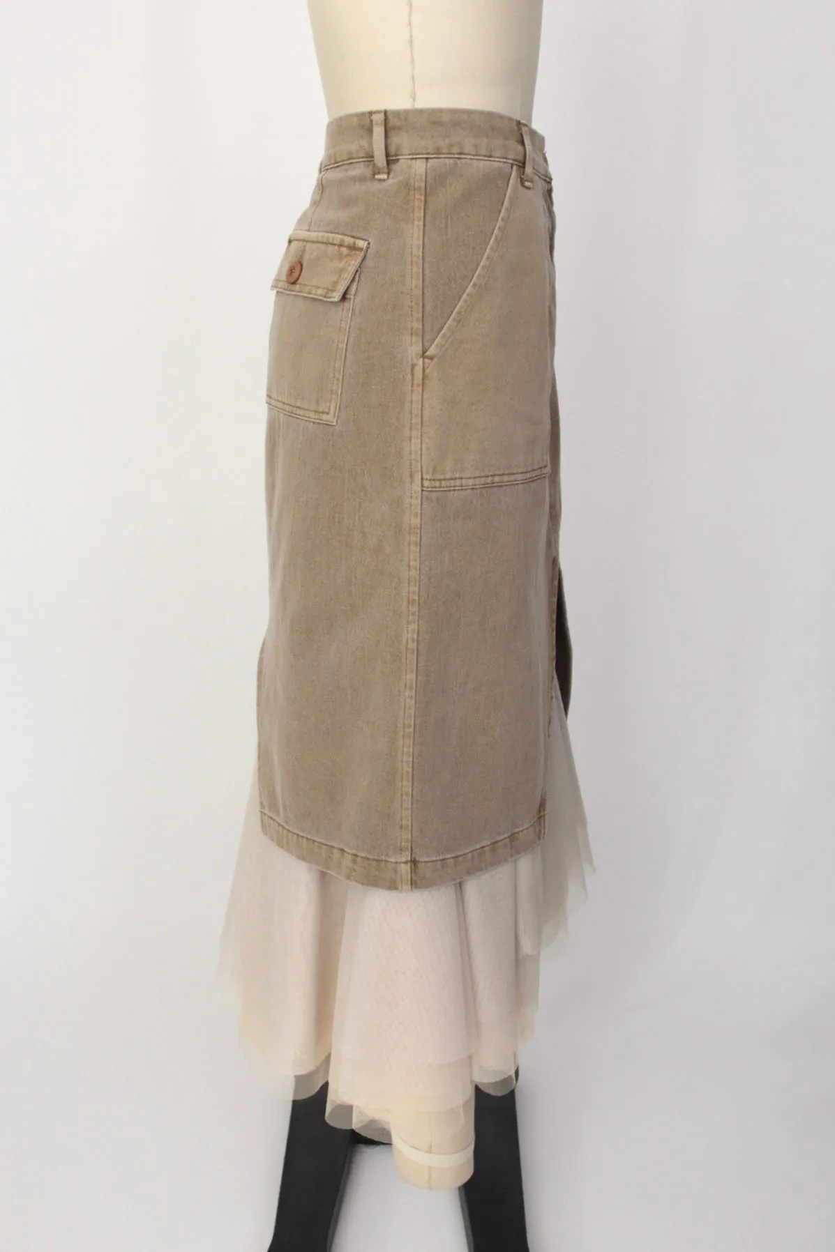 Le Superbe Twill & Tulle Skirt