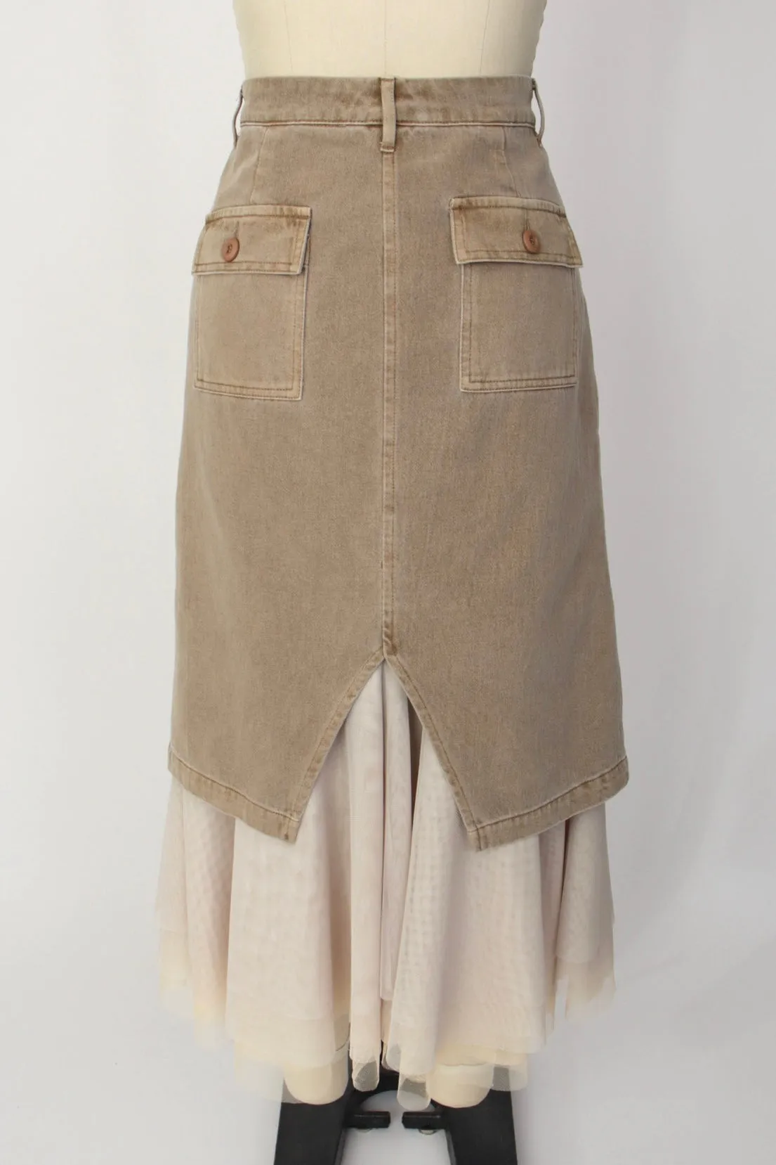 Le Superbe Twill & Tulle Skirt