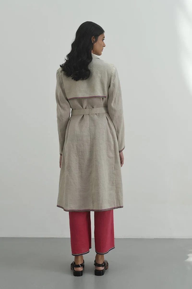 Lecco handloom trench jacket