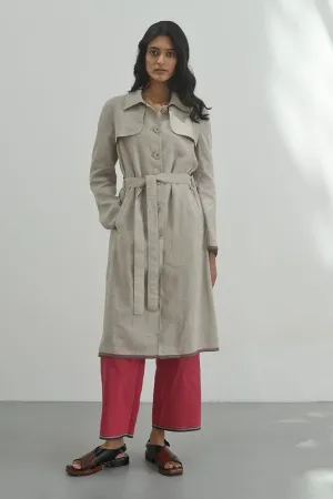 Lecco handloom trench jacket