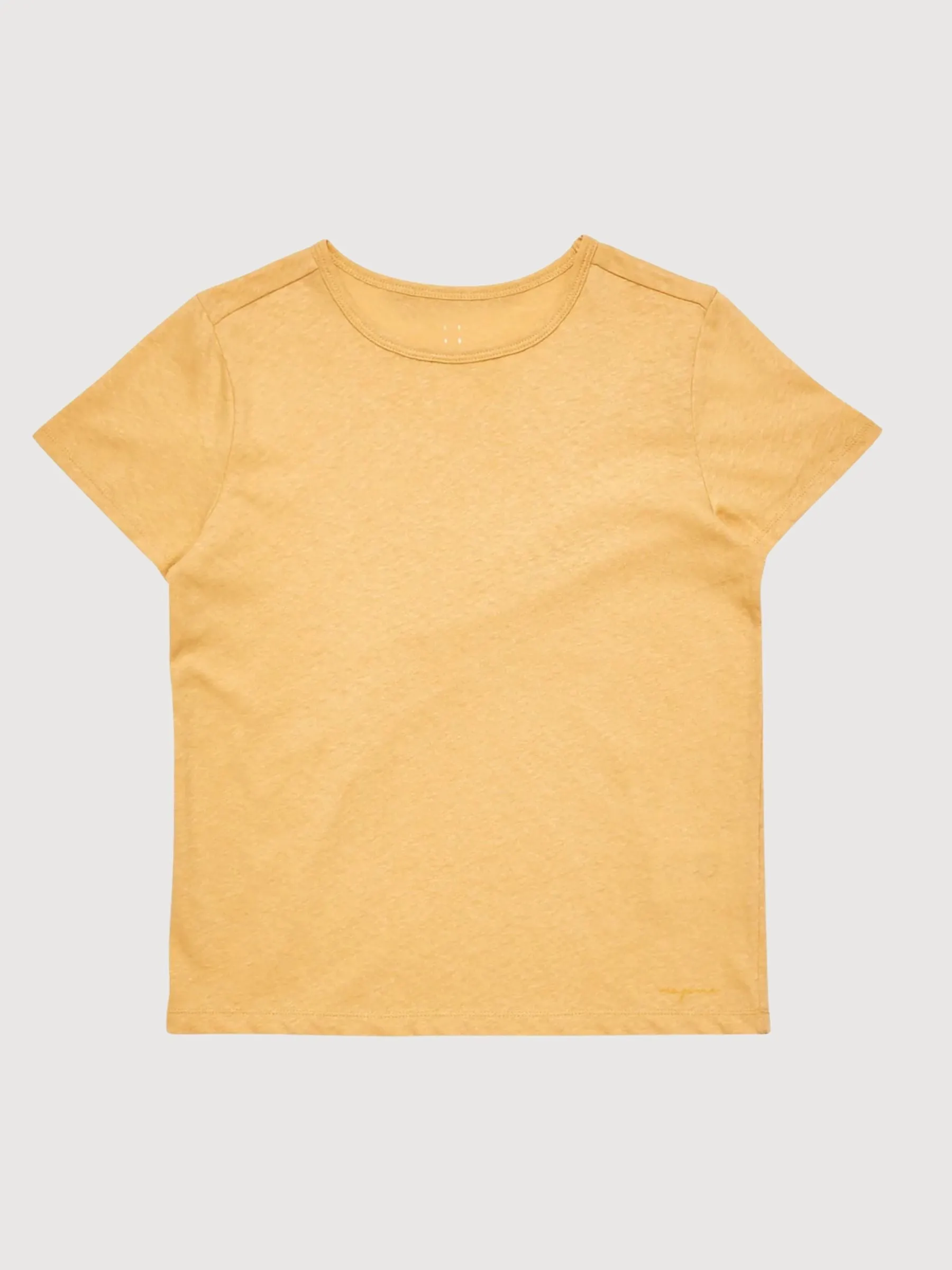 Linen-Mix Basic T Banana | Mazine
