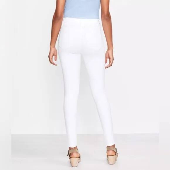 LOFT Curvy High Rise Waist Skinny Ankle Jean White New 31 Waist Size 12 Stretch