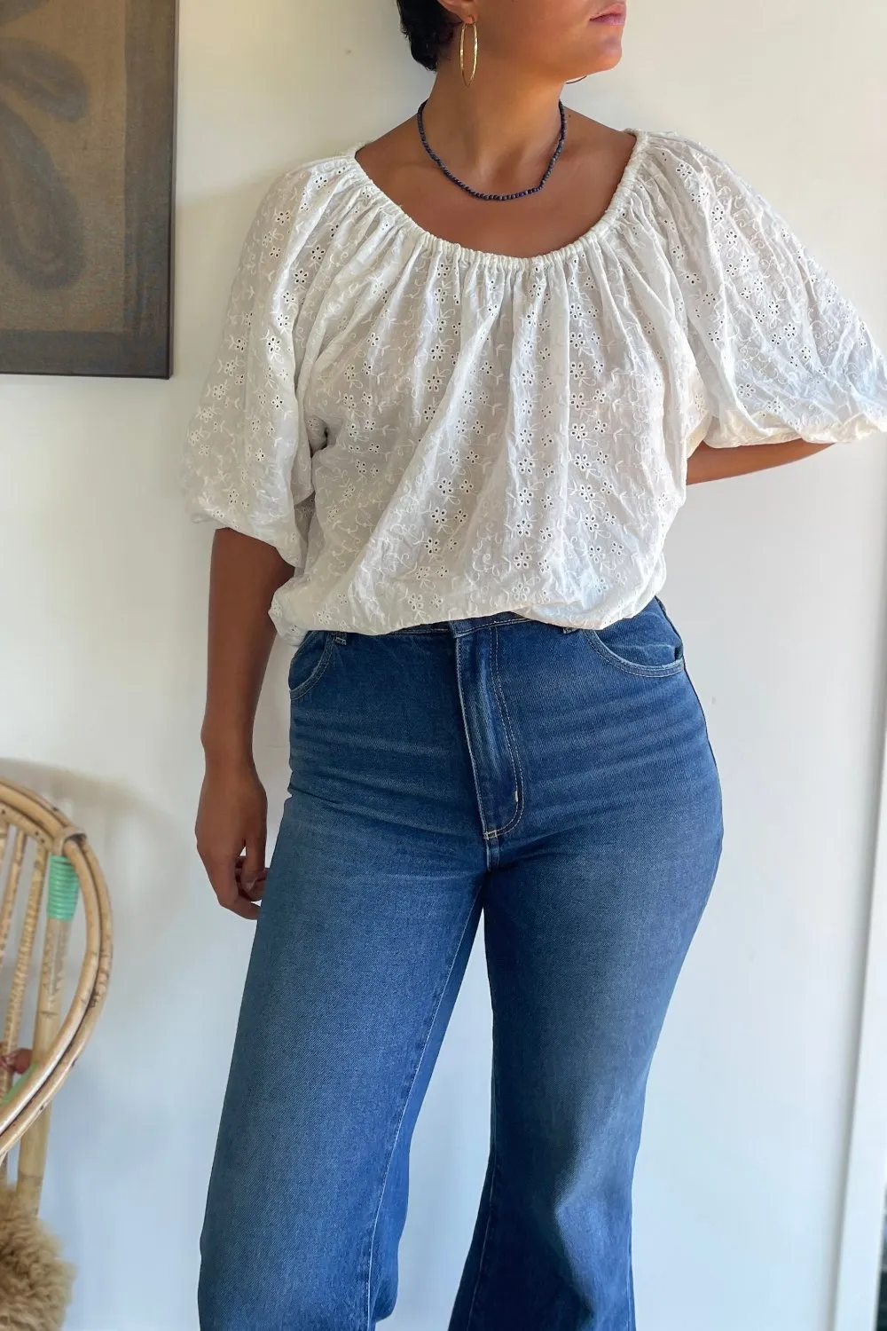Lola Anglaise Top White
