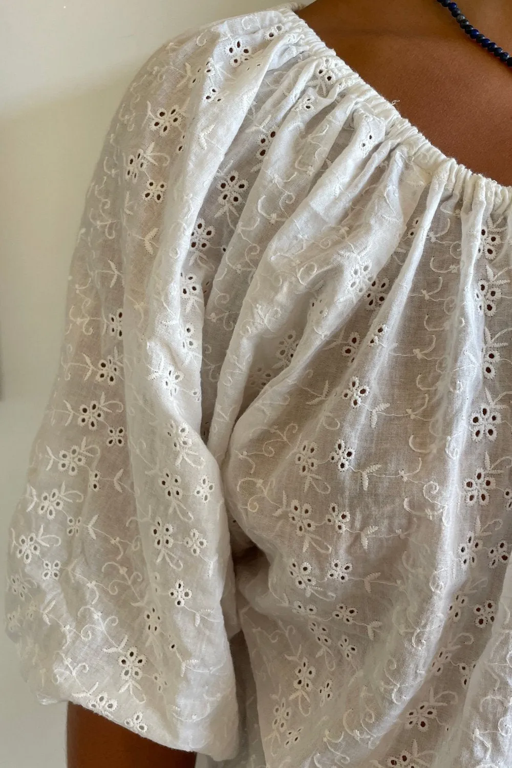 Lola Anglaise Top White