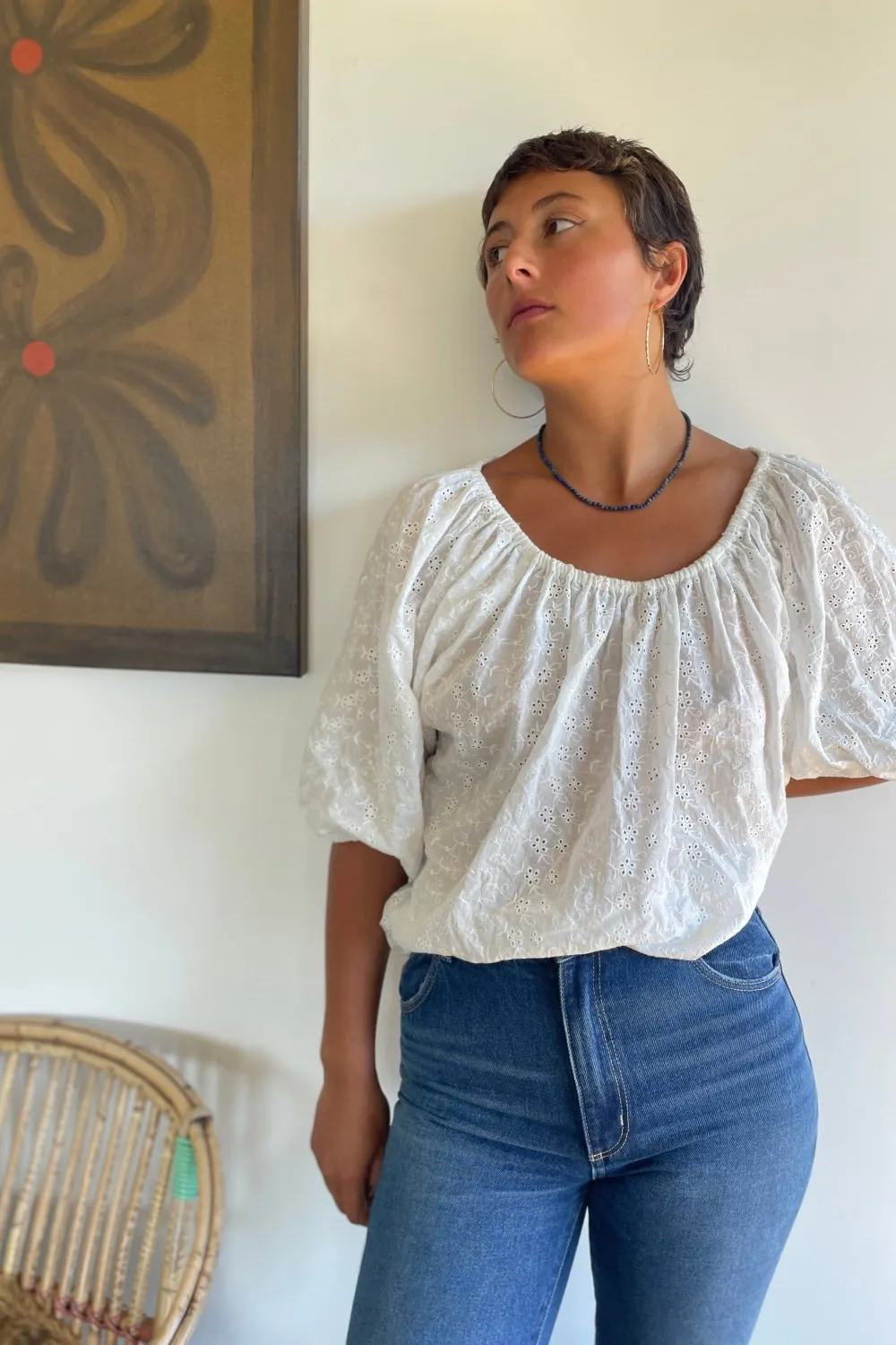 Lola Anglaise Top White