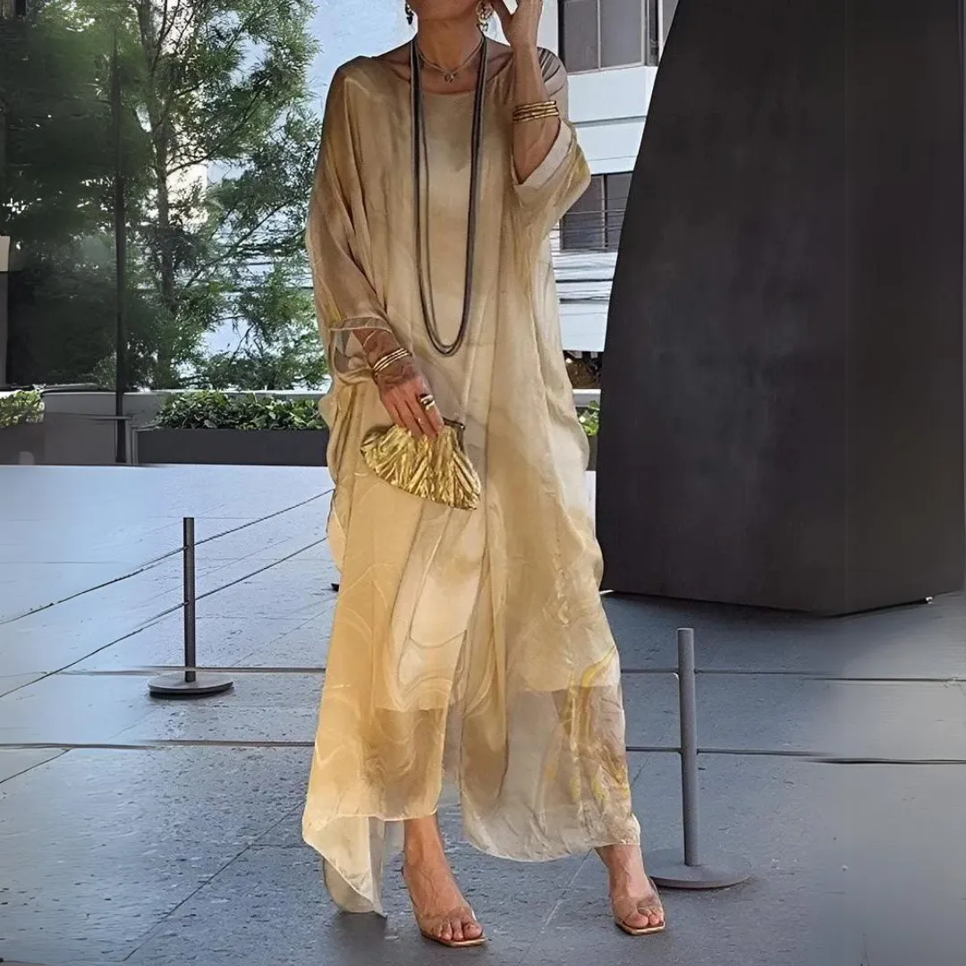 Loreine | Charming Silk Chiffon Dress