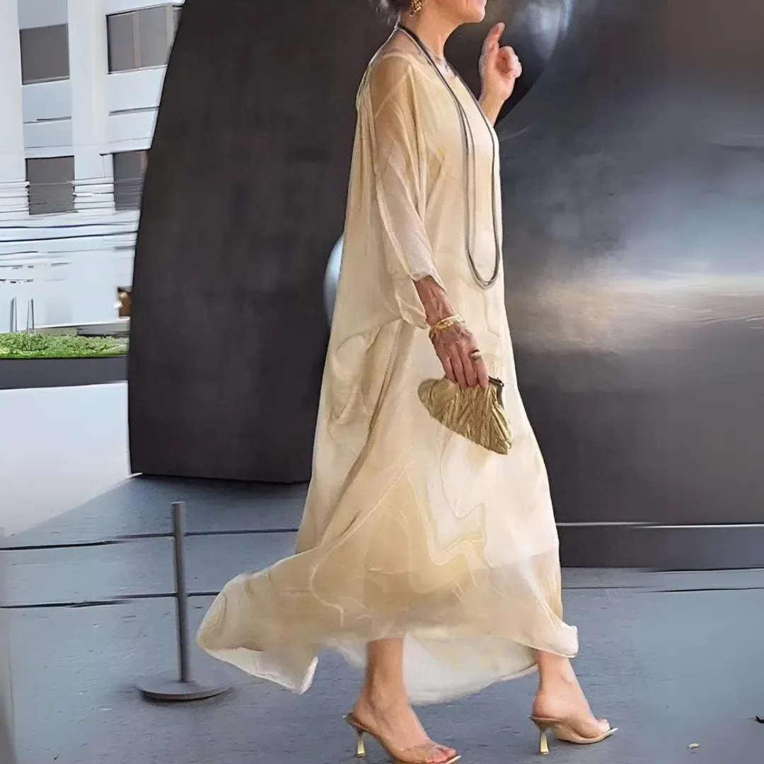 Loreine | Charming Silk Chiffon Dress
