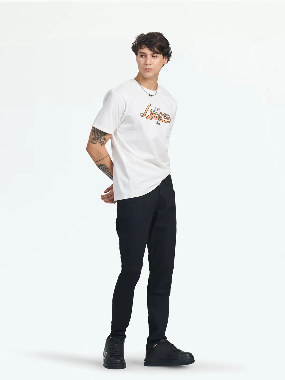 Lucid-A Round Neck Oversize T-Shirt