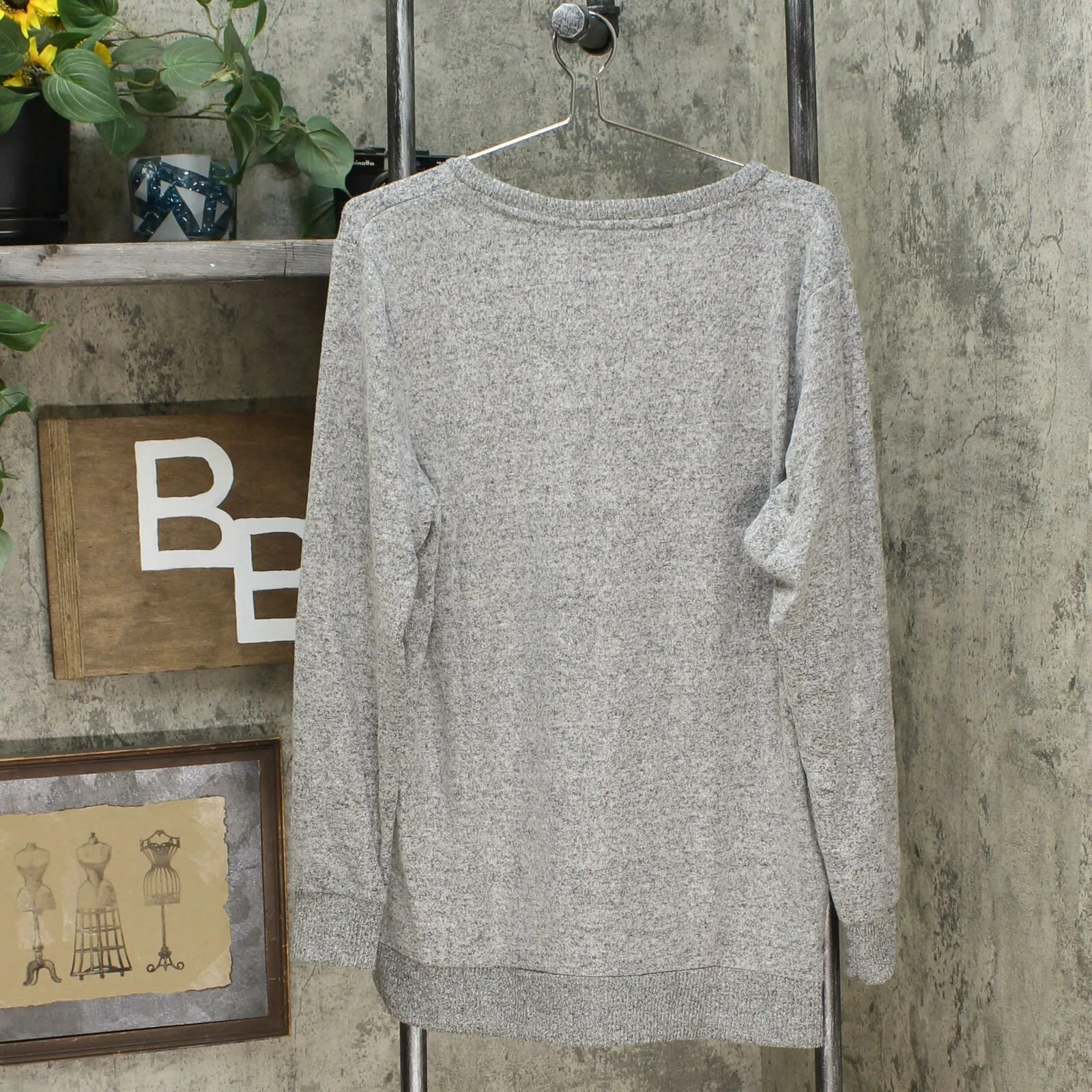 Lucky Brand Women's V-Neck Tunic Soft Cloud Knit Sweater