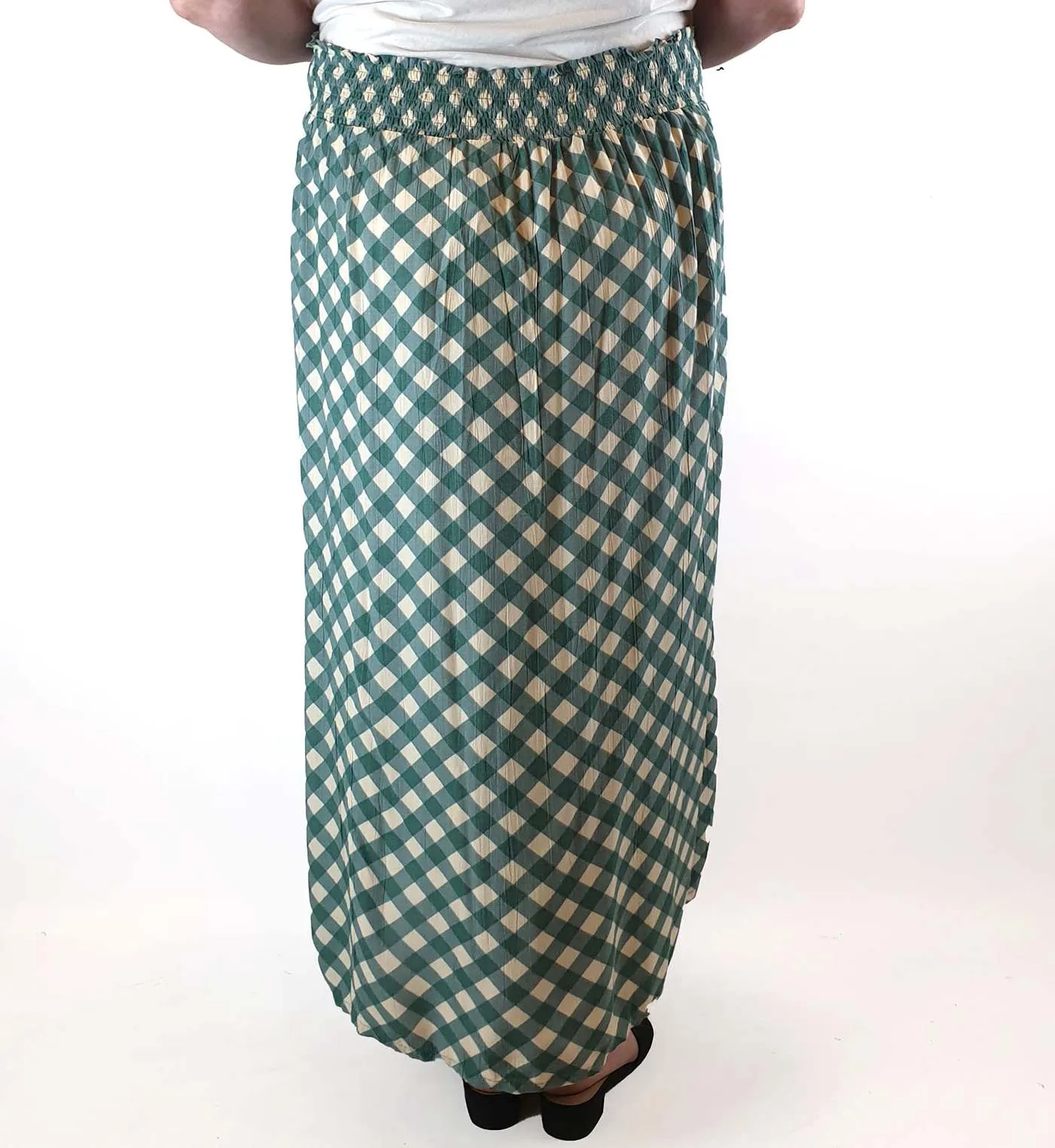 Lucy & Yak green and cream print skirt size 4XL (as new with tags)