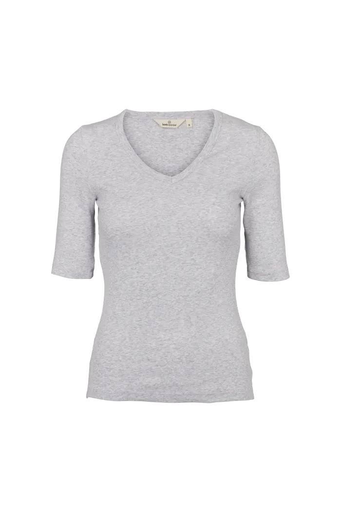Ludmilla V-Neck - Light Grey Mel.